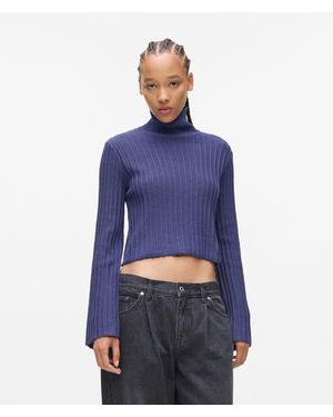KL Jeans Pull Plissé, Femme, Taille - Bleu