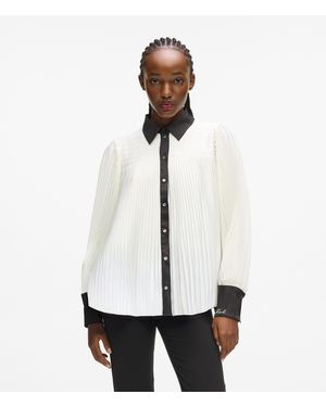 KARL LAGERFELD Pleated Shirt - White