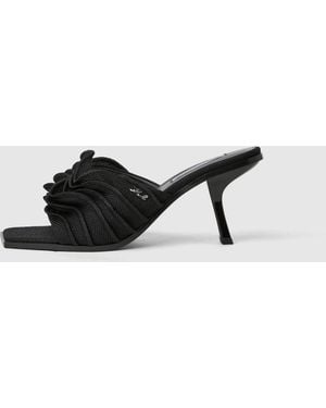KARL LAGERFELD Karmel Ruche Heeled Sandals - Black