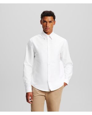 KARL LAGERFELD Kameo Oxford Shirt - White