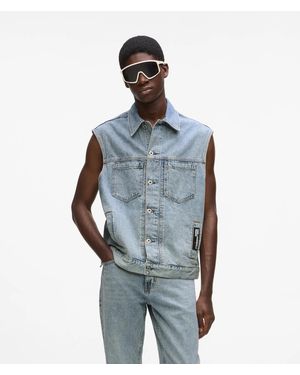 KL Jeans Relaxed Denim Vest - Blue
