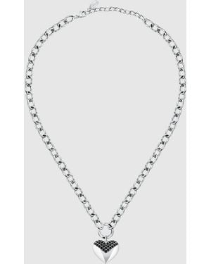 KARL LAGERFELD Heart Charm Necklace - Metallic