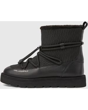 KARL LAGERFELD Thermo Lace-Detail Boots - Black
