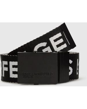 KL Jeans Reversible Webbing Belt - Black
