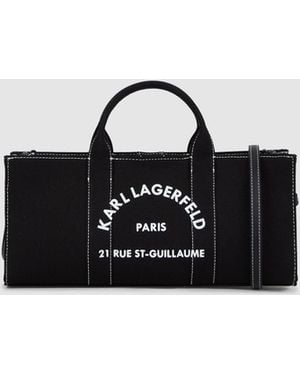 KARL LAGERFELD Rue St-Guillaume Elongated Tote Bag - Black