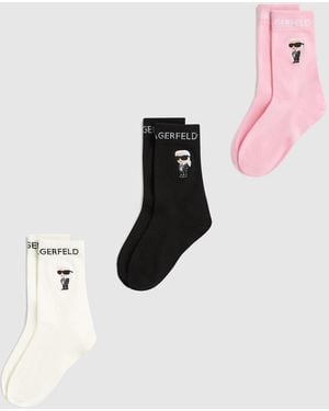 KARL LAGERFELD Ikon Socks – 3-Pack - Multicolour