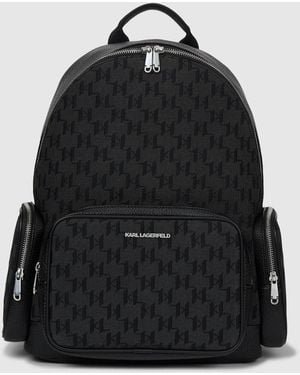 KARL LAGERFELD K/Monogram Jacquard Backpack - Black