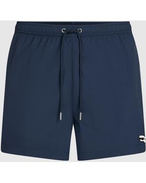 KARL LAGERFELD Ikon Ripstop Short Boardshorts - Blue