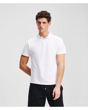 KARL LAGERFELD Kameo Polo Shirt - White