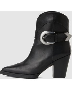 KL Jeans Kowboy Mid-Calf Buckle Boots - Black