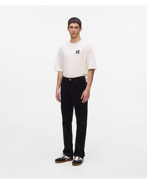 KARL LAGERFELD Corduroy Trousers - White