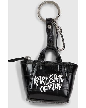 KL Jeans Karl Quote Tote Bag Keychain - Black