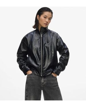 KL Jeans Karl Quote Bomber Jacket - Black