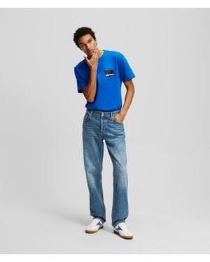 Karl Lagerfeld Gerade Geschnittene Jeans, Mann, Größe - Blau