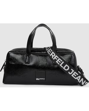 KL Jeans Sac De Bowling Brillant, Femme, Taille - Noir