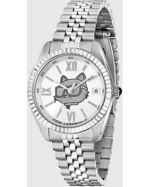 KARL LAGERFELD Large Choupette Watch - White