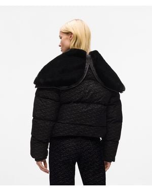 Karl Lagerfeld Veste Matelassée À Imprimé Façon All-Over, Femme, Taille - Noir