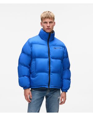 KL Jeans Reversible Puffer Jacket, Multicoloured - Blue
