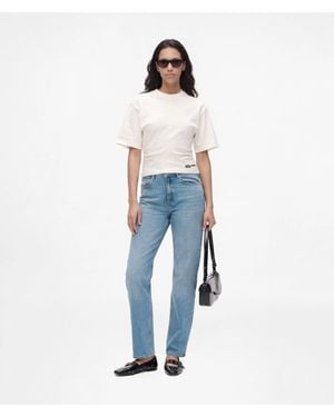 KL Jeans Jean Droit Taille Haute, Femme, Taille - Bleu