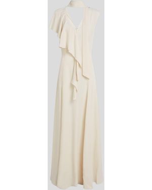 KARL LAGERFELD Ruffle-Detail Dress - Natural
