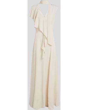 KARL LAGERFELD Ruffle-Detail Dress - Natural