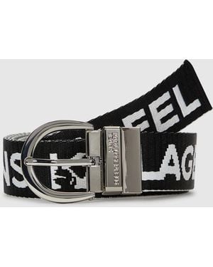 KL Jeans Reversible Webbing Belt - Black