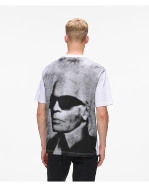 KL Jeans Relaxed Karl Print T-Shirt - Grey
