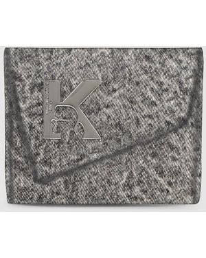 KL Jeans Geo Denim Wallet - Grey