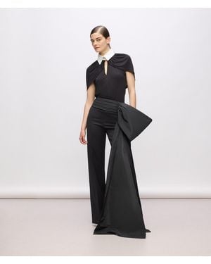 KARL LAGERFELD Kl Studio Bow Detail Trousers - White