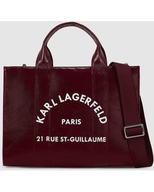 Karl Lagerfeld Rue St-Guillaume Coated Tote Bag - Purple