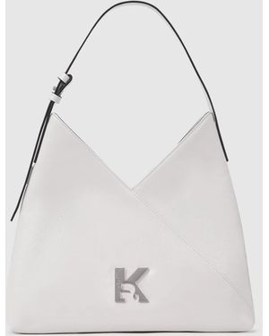 KL Jeans Geo High-Shine Tote Bag - White