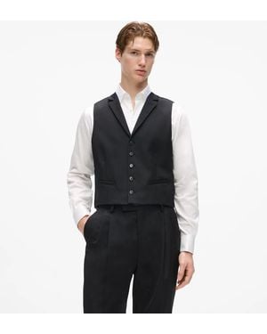 KARL LAGERFELD Kl Studio Wool Suit Waistcoat - Black