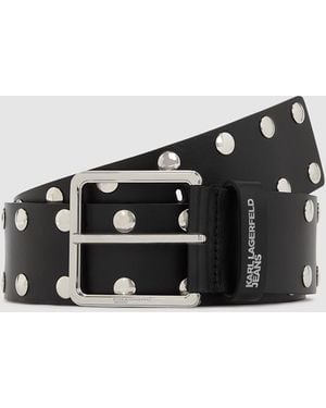 KL Jeans Breiter Nietengürtel, Damen, Größe - Schwarz