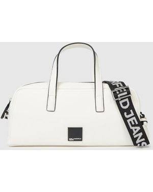 KL Jeans Box Logo Bowling Bag - Natural