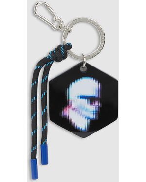 KL Jeans Karl Graphic Keychain - White