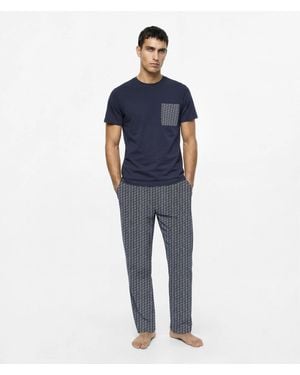 KARL LAGERFELD Ikon Long Pyjama Set - Blue