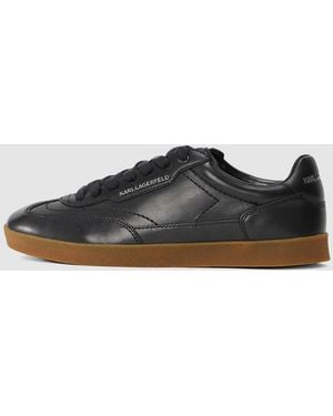 KARL LAGERFELD Kandidate Leather Trainers - Black