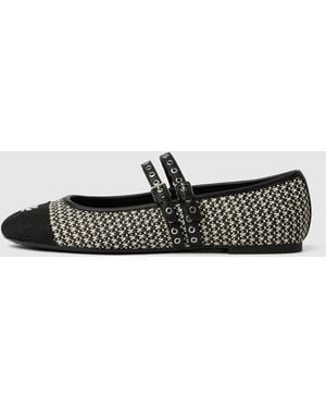 KARL LAGERFELD Karo Strap Court Shoes - White