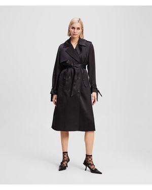 Karl Lagerfeld Fliessender Trenchcoat, Frau, Größe - Schwarz