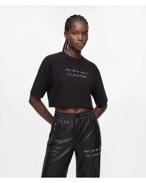 KL Jeans Klj X Pietro Terzini Cropped T-Shirt - Black