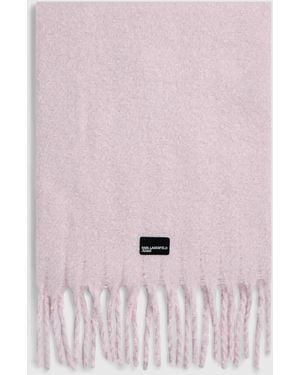 KL Jeans Fluffy Fringed Scarf - Pink