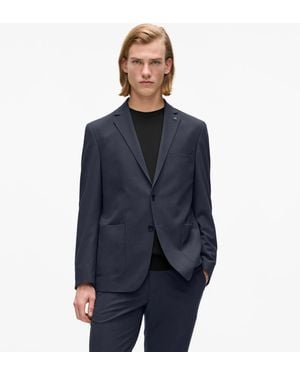 KARL LAGERFELD Patch Pocket Blazer - Blue