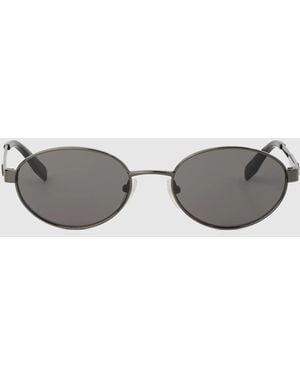KARL LAGERFELD Monogram Oval Sunglasses - Metallic