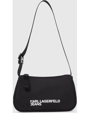 KL Jeans Logo Nylon Shoulder Bag - White