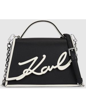 KARL LAGERFELD K/Signature Small Crossbody Bag - Black