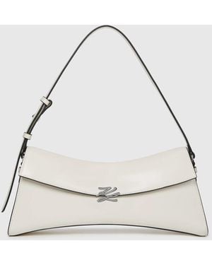 KARL LAGERFELD K/Autograph Twist Shoulder Bag - Natural