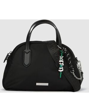 Karl Lagerfeld Ikon Nylon Bowling Bag - Black