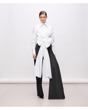 KARL LAGERFELD Kl Studio Bow Detail Shirt - White