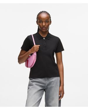 KARL LAGERFELD Ikon Polo Shirt - Black