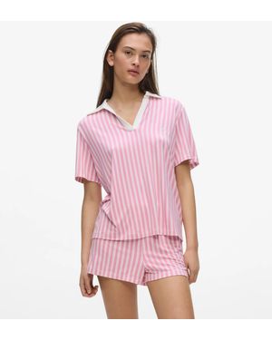 KARL LAGERFELD Signature Stripe Pyjama Set - Pink